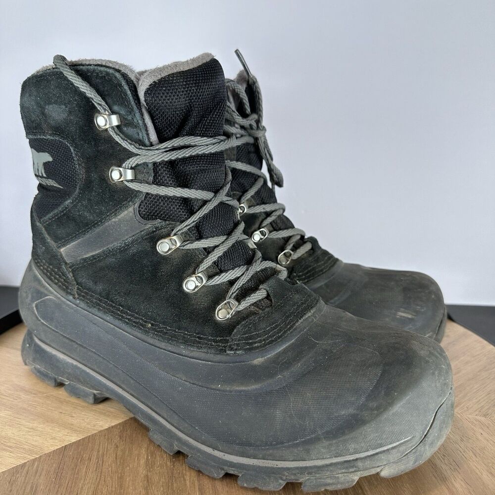 Sorel Men's Buxton Lace Waterproof Boots Black Quarry Men's Size 9 Winter Shoes